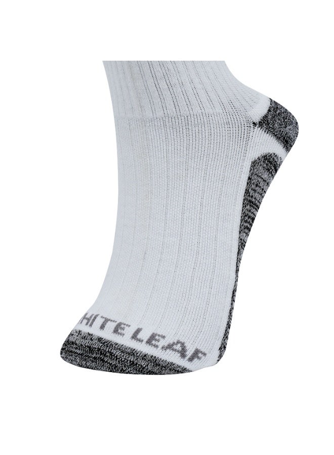 White Leaf Diabetic Medical Health Care Socks – Soft Cotton, Antibacterial, Seamless Design for Sensitive Feet & Improved Circulation – OEKO-TEX & ECAS Certified White- 1 Pack - Image 4